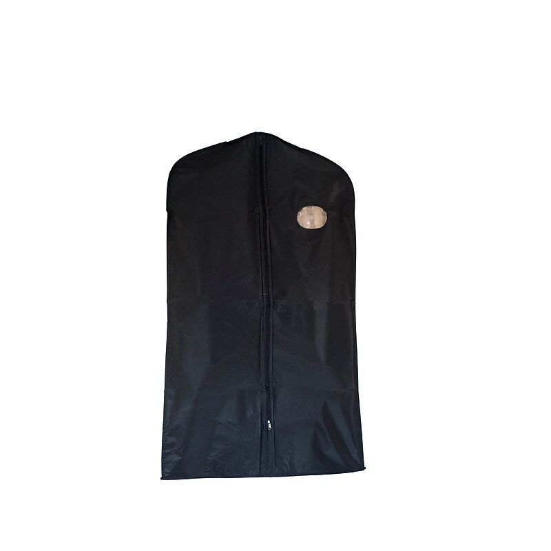 Nahanco 40" Polypropylene Garment Bags, Black, 100/Pack (UV340BB) image 1