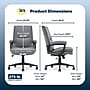 Serta Comfort Modern Ergonomic Bonded Leather Swivel Executive Chair, Gray (CHR10132C)~#|#~D1E1092E-3BBD-4BED-998599C947184638_sc7