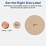 Avery Easy Peel Laser/Inkjet Round Labels, 2 1/2" Dia, Kraft Brown, 225 Labels/Pack (22808)~#|#~D1E4281A-F725-42C3-BF4F4FE7C6CEA905_sc7