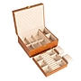 Household Essentials Jewelry Organizer Box with Clasp Closure, Caramel (HE1179)~#|#~D1E4BE78-EF1E-4935-9FC167FCC8092C3A_sc7