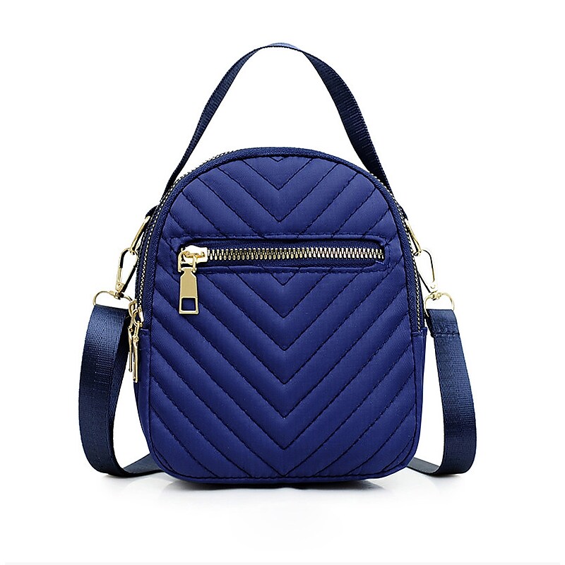 Nicci Polyester Cross-Body Quilted Bag, Navy (CB3240510C-NVY) image 1