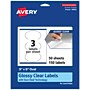Avery Laser/Inkjet Multipurpose Oval Labels, 5" Dia, Glossy Clear, 150/Box (94052)~#|#~D1ED7582-3739-4C75-BB64D3FF3DE3910D_sc7