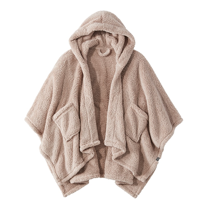 L.L.Bean Cozy Sherpa Wearable Throw, Heritage Tan (1000160720) image 1
