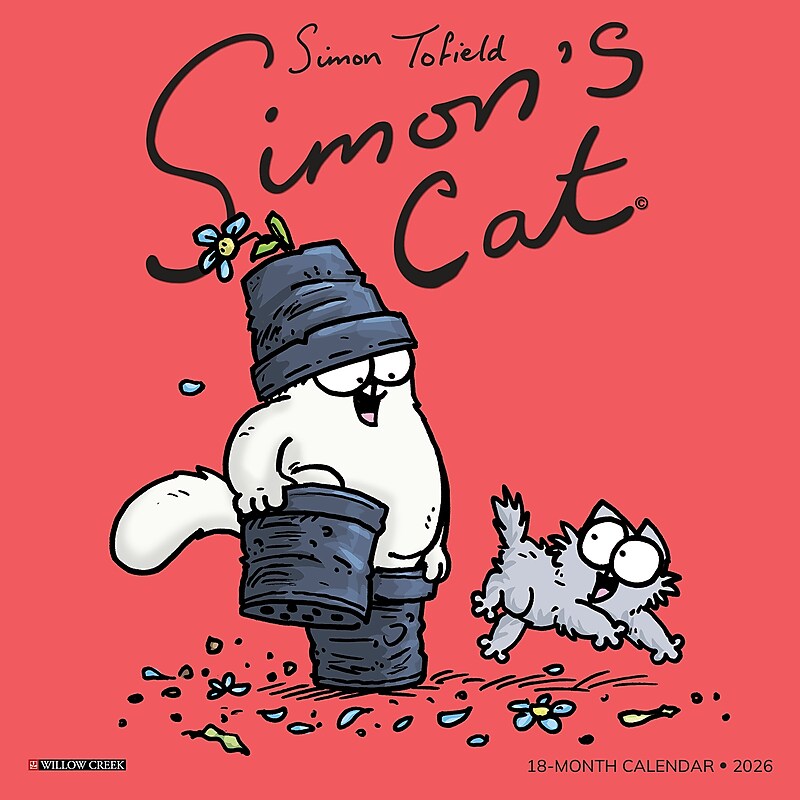 2026 Willow Creek Simon's Cat 7" x 7" Monthly Wall Calendar (53751) image 1
