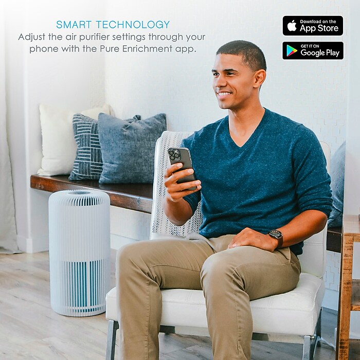 Pure Enrichment True HEPA Smart 5-in-1 Air Purifier with UV-C