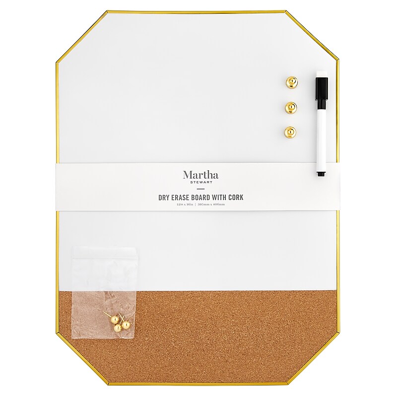 Martha Stewart Dry-Erase Whiteboard, 12" x 16" (MS112K) image 1