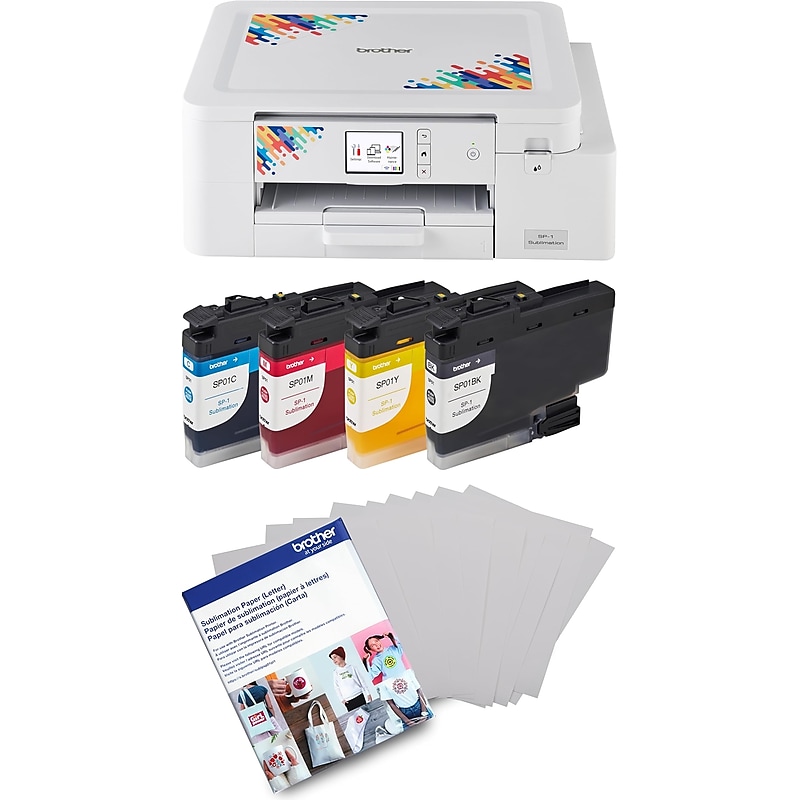 Brother Wireless Color Print Only Sublimation Ink Printer Bundle, Home Office (SP1BNDL-STP) image 1