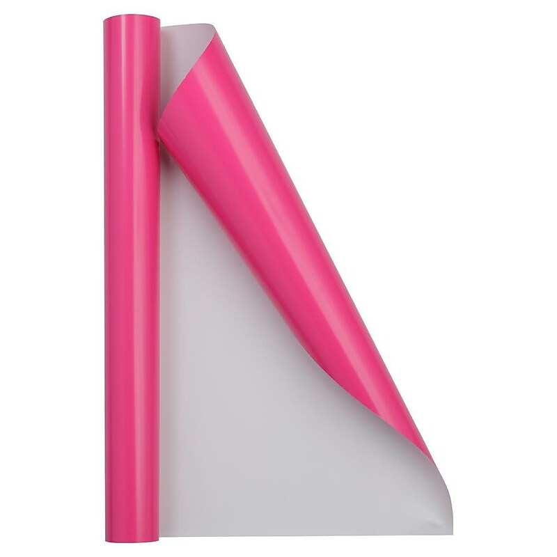 JAM Paper Short Mini Roll Wrapping Paper, 26.3 sq. ft., Fuchsia Pink, 2/Pack(165S25263fuag) image 1