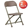 Flash Furniture Plastic Kids Folding Chair, Brown, 2 Pieces (2YKIDBN)~#|#~D1FD45BA-1D0D-412B-B9B243FA5211D902_sc7