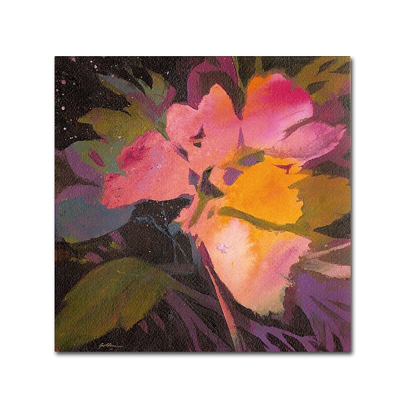 Trademark Sheila Golden "Star Garden" Gallery-Wrapped Canvas Art, 18" x 18" image 1