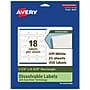 Avery Dissolvable Rectangle Multipurpose Labels, 1-1/4" x 2-3/8", Off-white, 450/Pack (94227)~#|#~D20401E4-A2C9-403B-94E87FEAE868192F_sc7