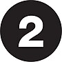 Tape Logic "2" Number Labels, 1" Dia., Black, 500/Roll (DL6752)~#|#~D2049765-E70B-4822-98741785F146A691_sc7
