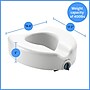 Medline Economy Locking Raised Toilet Seat, 5" H, 400 lb. Capacity, White (G4-501RX1)~#|#~D2050D9C-17D8-4461-B48483AFD17037B3_sc7