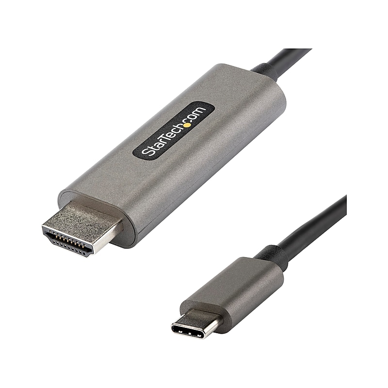 StarTech USB-C to HDMI Video Adapter Cable, 4K 60Hz, Male to Male, Space-Gray, USB Type-C HDMI 2.0b Converter (CDP2HDMM5MH) image 1