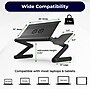 Uncaged Ergonomics WorkEZ Cool Laptop Riser, Black (WECB)~#|#~D20B8441-26B4-4A66-9EE087237797B3FF_sc7