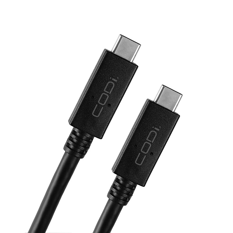 CODi 3' USB-C Power Cable, Male to Male, Black (A01150) image 1