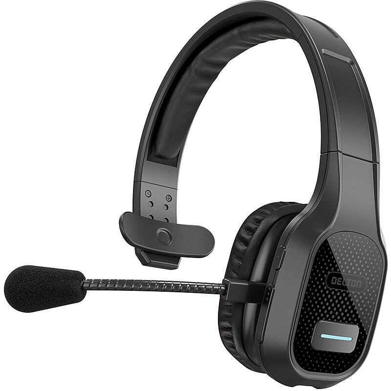 Delton 20X Professional Noise Canceling Bluetooth On Ear Computer Headset with Microphone, Black (DBTHEAD20X) image 1