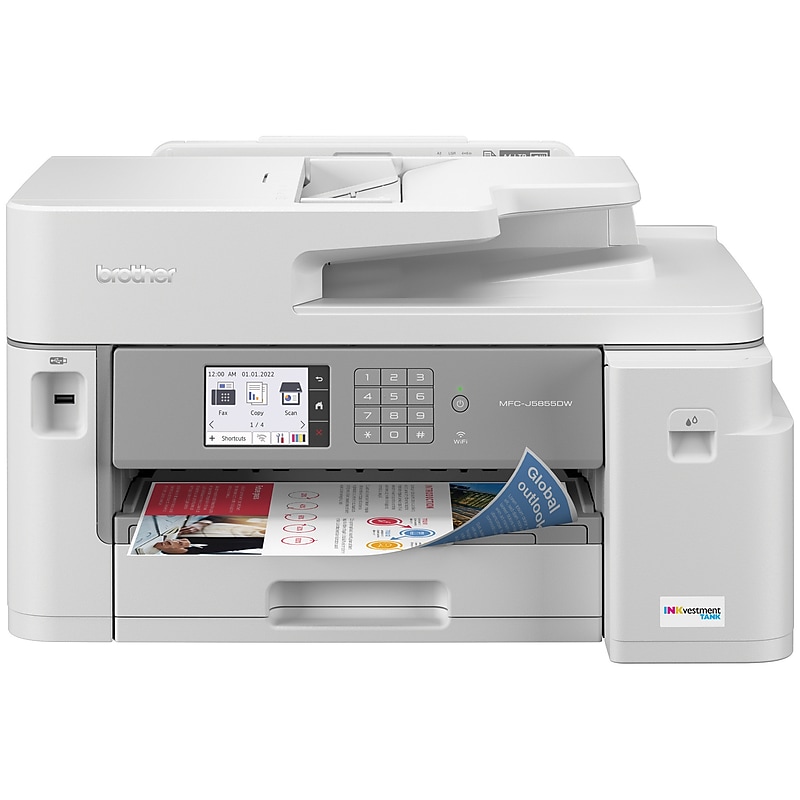 Brother INKvestment MFC-J5855DW Wireless Color All-In-One Supertank Inkjet Printer, Best for Office image 1