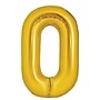 Party City (Air-Filled) 16" "#0" Foil Balloon, Gold, 2/Pack (AM60050194-19)~#|#~D214EA24-3D40-4D93-A186D37B20A18EB4_sc7