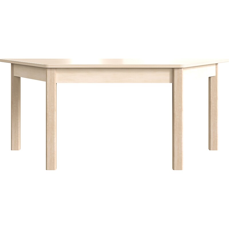 Flash Furniture Bright Beginnings Hercules Trapezoid Table, 47" x 20.75", Beech (MK-ME088017-GG) image 1
