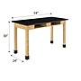 Diversified Woodcrafts PerpetuLab Book Compartment Rectangular Science Lab Table, 54" x 24", Oak (C7202BK30N)~#|#~D21961EF-2F28-4D89-B8ECBAE4FC141E12_sc7
