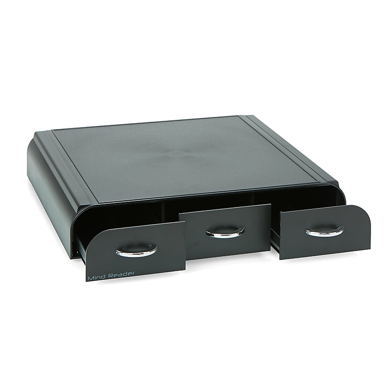 Mind Reader Plastic Coffee Pod Organizer Drawer, 36 Pod Capacity, Black (TRY3PC-BLK) image 1