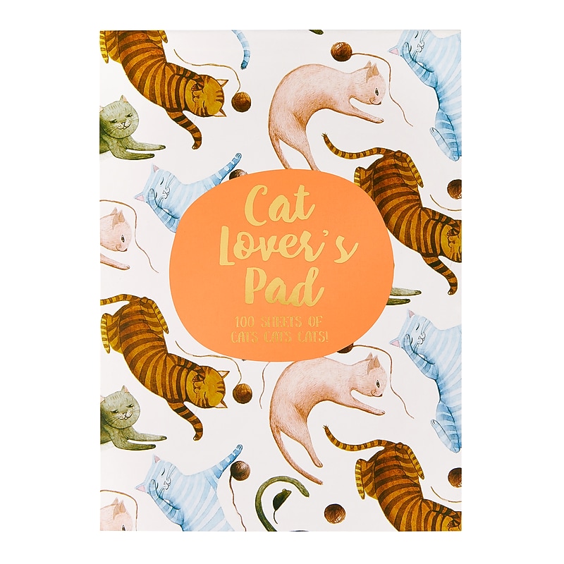 Eccolo Cat Lover's Memo Pad, 5" x 7", Wide Ruled, Multicolored, 100 Sheets/Pad (ST625) image 1