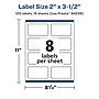 Avery Laser/Inkjet Rectangle Multipurpose Labels, 2" x 3.5", White, 120 Labels/Pack (94238)~#|#~D21FA4A3-BDE2-4C90-9A7F2BCE19E21A56_sc7