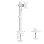 Mount-It! Adjustable Single Monitor Desk Mount, 17" to 32", 19.8 lbs., White (MI-1706WHT)~#|#~D22162F4-92A4-41AB-864557DD70874A91_sc7