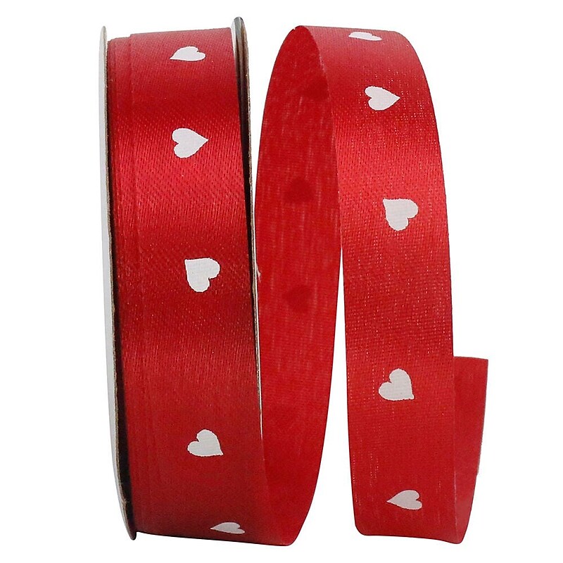 JAM PAPER Valentine's Day Ribbon, Red/White (52640340650) image 1