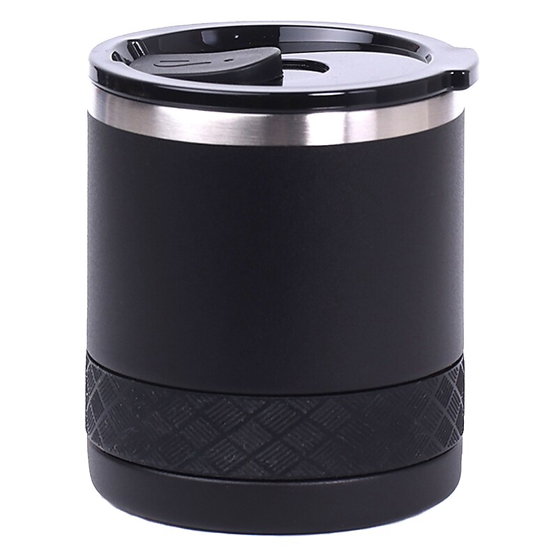 Elemental Recess Series Stainless Steel Triple Wall Insulated Lowball Rocks Tumbler, 10 oz., Matte Black (ER10BK3) image 1