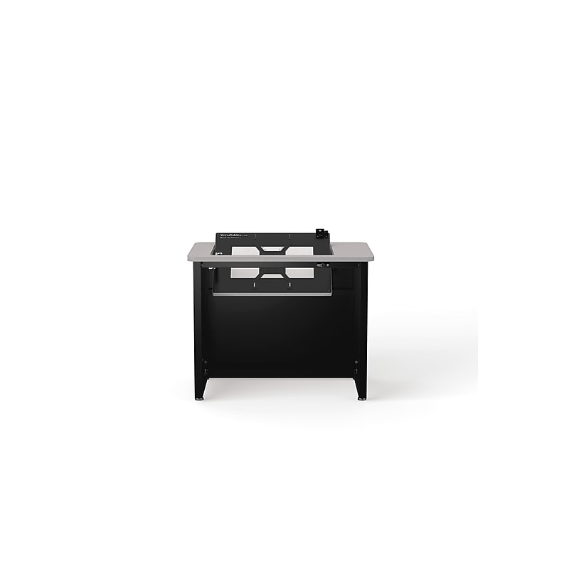 VersaDesk Enclosed Revolution 36"W Computer Desk, Grey/Black (RSD3624-BG) image 1