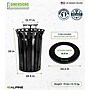Alpine Industries Metal Outdoor Trash Can with Rain Bonnet Lid and Liner, 38 Gallon, Black (479-38-1)~#|#~D228CBD4-F441-4CA3-9FF0E390ABC77731_sc7
