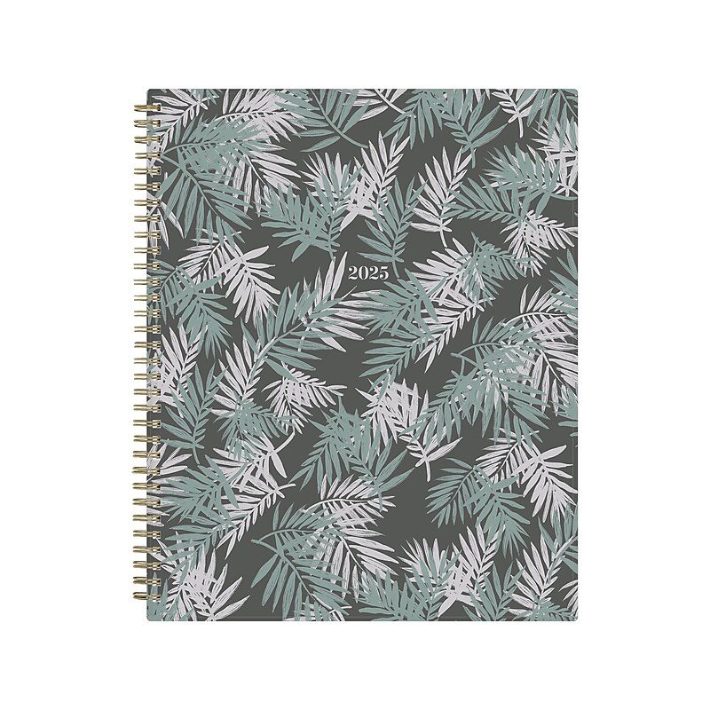 2025 Blue Sky Lolani 8.5" x 11" Weekly & Monthly Planner, Plastic Cover, Green/Gray (147968) image 1