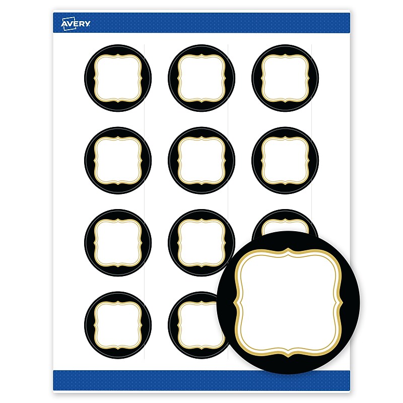 Avery Round Laser/Inkjet Multipurpose Labels, 2", White, 120/Pack (19479370885) image 1
