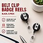 Staples Metal Identification Card Reel, Black, Spring Clip Attachment, Retractable Cord for ID Badges, Durable Everyday Use~#|#~D236D01C-5ECC-4D09-ACEB377B1B99C9C9_sc7