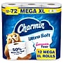Charmin Ultra Soft Mega XL Toilet Paper, 2-Ply, White, 336 Sheets/Roll, 12 Rolls/Pack (08471)~#|#~D237E6B1-AC35-437B-A495E6C165045191_sc7