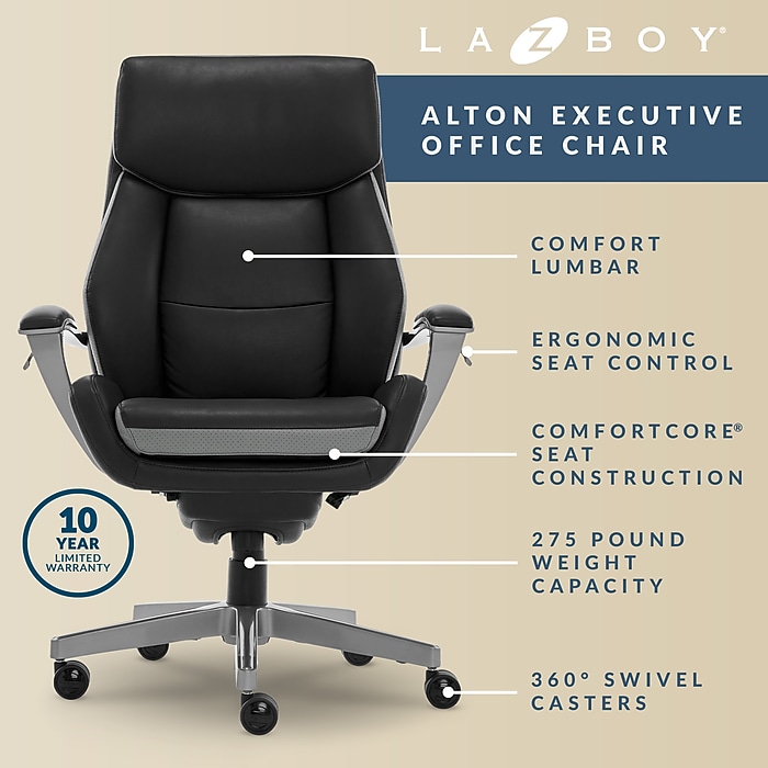 La-Z-Boy Alton Ergonomic Bonded Leather Swivel Executive La-Z-Boy Alton Ergonomic Bonded Leather Swivel Executive