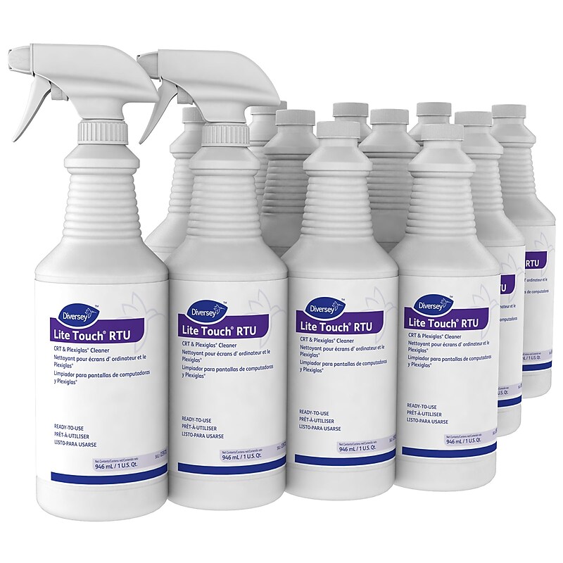 Lite Touch CRT and Plexiglass Surface Cleaner, 32 Oz., 12/Carton (03970.) image 1