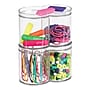 iDESIGN Stackable Plastic Dual Canister with Lid, Clear, 4/Pack  (28376M4)~#|#~D2484C60-795E-44B4-A8AF97A87EAB226B_sc7