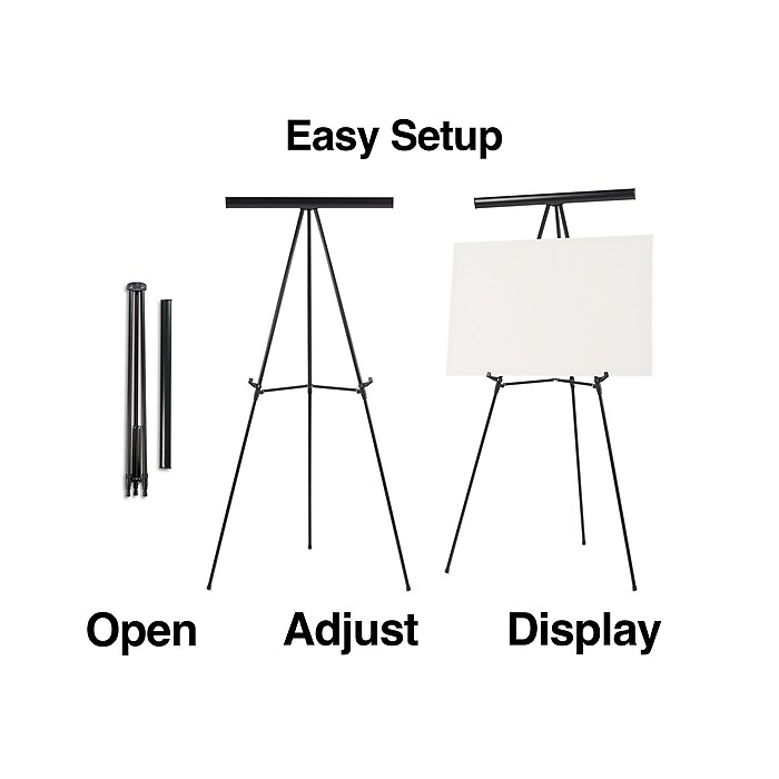 Staples Tri-Lite Display Easel, Black Steel (28220US/50449US