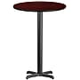 Flash Furniture 30'' Round Laminate Table Top with 22'' x 22'' Bar-Height Table Base, Mahogany (XURD30MAT2222B)~#|#~D249EE7F-C347-4295-B2F8A6FC00998985_sc7