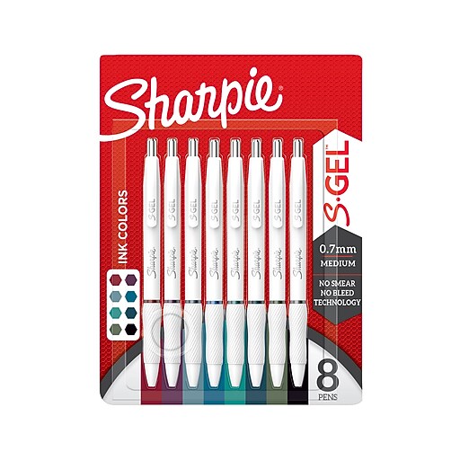 Sharpie S Gel Retractable Gel Pen, Medium Point, 0.7mm, Assorted