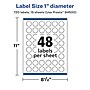 Avery Laser/Inkjet Round Multipurpose Labels, 1" Dia., White, 720 Labels/Pack (94500)~#|#~D2526067-0FE4-424E-B5FD31BCBACFB2B5_sc7