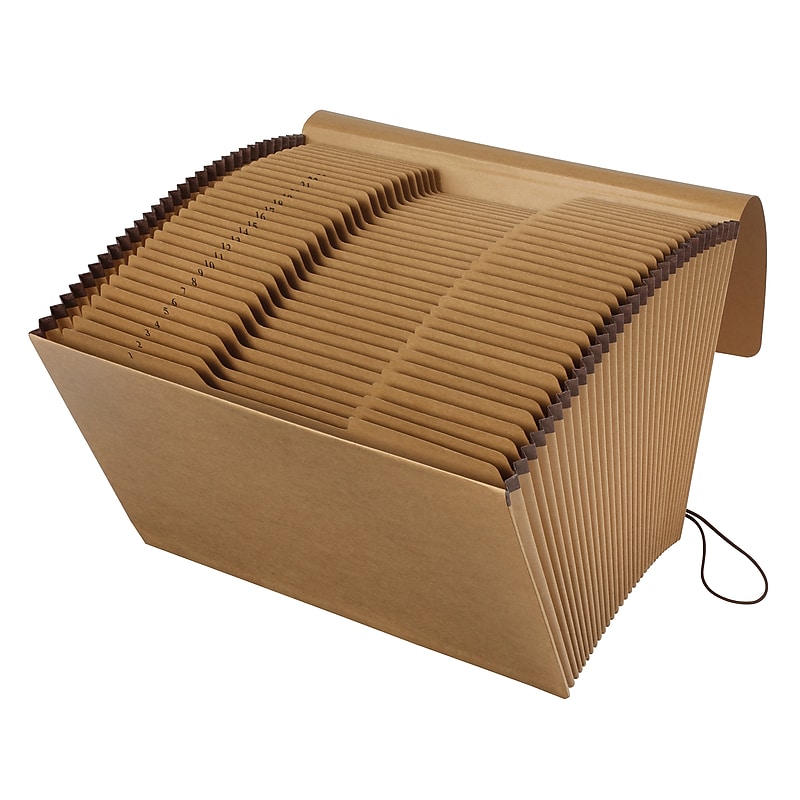 Pendaflex Essentials Reinforced Redrope Accordion File, Numerical Index, 31 Pocket, Legal, Redrope (K-19D-OX) image 1