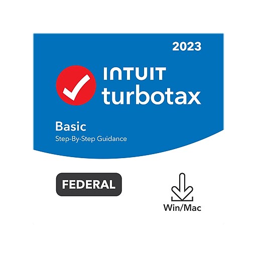 TurboTax Basic 2023 Federal for 1 User Windows Mac Download