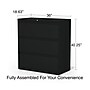 Staples HL8000 3-Drawer Lateral File Cabinet, Letter/Legal Size, Lockable, 40.25"H x 36"W x 18.63"D, Black (60941/17634)~#|#~D2548D67-CE57-4934-AE793349D9347284_sc7