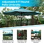 Flash Furniture Lark Outdoor Patio Table Set, Teal Umbrella, 5 Piece Set (XU8102UB19BTL)~#|#~D256A2CB-4624-450D-9605767C0E13A9BF_sc7