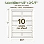 Avery Hemp Rectangle Laser/Inkjet Multipurpose Labels, 1-1/2" x 3-3/4", Off-White (400/Box)~#|#~D25B371C-EE2E-4715-97B9637BCE1050A8_sc7