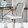 Martha Stewart Ivy Armless Faux Leather Swivel Office Chair, White/Polished Brass (CH2209211WHGLD)~#|#~D25EFD40-B777-4096-B7EC4732637F8F85_sc7